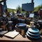 Used old household items for sale at antique store, street flea market, garage sale, consignment store, thrift store.