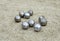 Used petanque balls