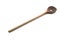 Used rustic wooden cooking spoon