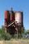 Used rusty concrete plant abandoned in Trentemoult village in France