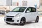 Used silver Toyota Passo with an engine of 1.3 liters front view on the car snow parking after preparing for sale
