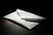 Used White Envelope, Clean Dark Surface, Simple Communication, generative AI