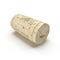 Used Wine Cork on white. 3D illustration