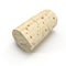 Used Wine Cork on white. 3D illustration