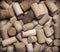 Used Wine Corks close up