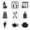 Useful food eatery icons set, simple style