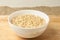 Useful tasty porridge. Oatmeal for breakfast. Light neutral background