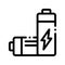 Useless Electric Battery Vector Thin Line Icon