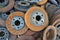 Useless, old rusty brake discs