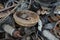 Useless, rusty brake discs shock absorber and other parts
