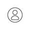 User, account circular line icon. Round simple sign.