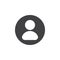 User, account flat icon. Round simple button, circular vector sign.