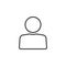 User account line icon, outline person logo illustration,