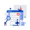 User Agreement vector illustration concept with characters and contract documents. People reading privacy policy and terms and