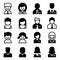 User , Avatar, man , woman, businessman Icon set