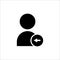 User back icon. admin symbols. Editable stroke. Simple illustration mobile concept and web design.