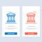 User, Bank, Cash  Blue and Red Download and Buy Now web Widget Card Template