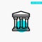 User, Bank, Cash turquoise highlight circle point Vector icon