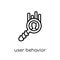 user behavior icon. Trendy modern flat linear vector user behavior icon on white background from thin line General collection