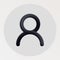 User blended bold black line icon