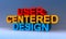 User centered design on blue