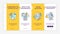 User centered design onboarding vector template