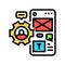 user centered design ucd color icon vector illustration