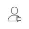 User chat line icon