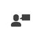 User chat message vector icon