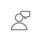 User chat outline icon