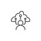 User Cloud Network outline icon