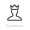 User Customer icon Profile Avatar with Crown Pictogram illustration.