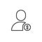 User earnings line icon