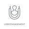 user engagement linear icon. Modern outline user engagement logo