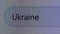 User enters text query for word Ukraine in search bar form of internet browser on computer. Macro pixels of monitor