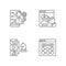 User experience improvement linear icons set