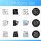 User experience management icons set