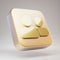 User Friend icon. Golden User Friend symbol on matte gold plate