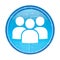 User group icon floral blue round button