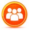 User group icon natural orange round button