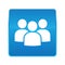 User group icon shiny blue square button