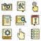 User guide icons set vector flat