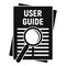 User guide papers icon, simple style