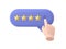 User hand pointing on survey form and choosing yellow star. Five star positive customer review. Online feedback,Supports PNG files