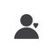 User with heart vector icon
