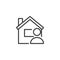 User home page outline icon