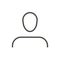 User icon vector. Line social avatar symbol.
