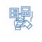 User interaction line icon concept. User interaction flat  vector symbol, sign, outline illustration.