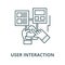 User interaction vector line icon, linear concept, outline sign, symbol