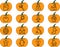 User interface icon pack with orange halloween and thanksgiving pumpkins